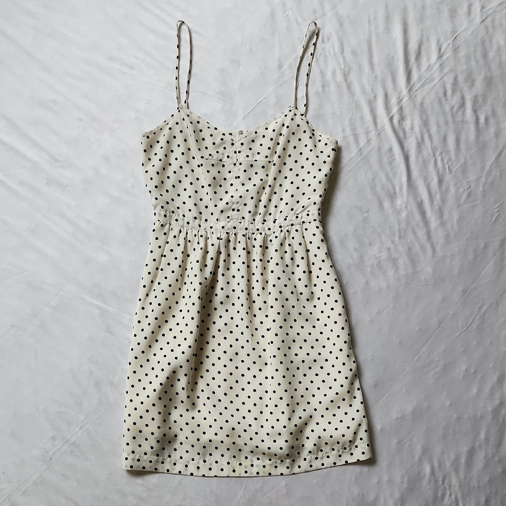J. Crew Polka Dot Spaghetti Strap Dress With POCKETS Size 2